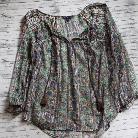 American Eagle Outfitters Tops - American Eagle Boho Shear Top